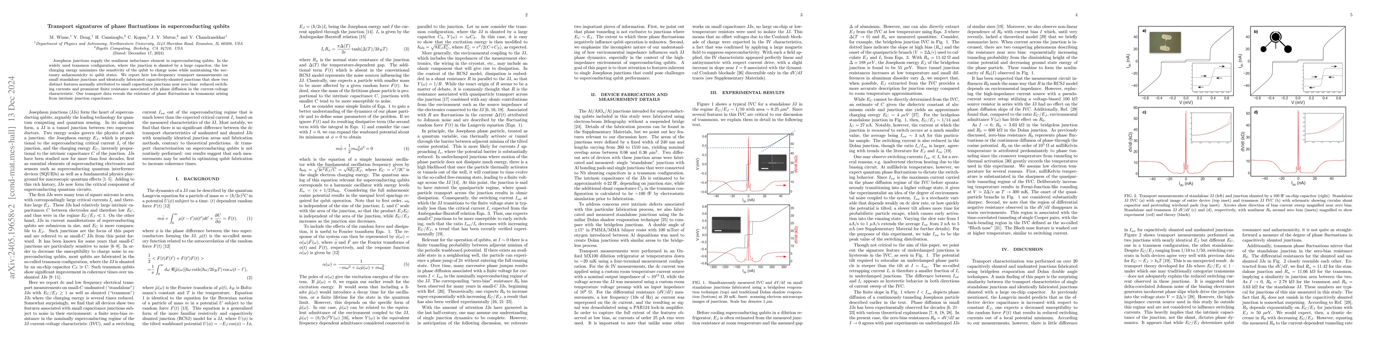 Thumbnail for Transport signatures of phase fluctuations in superconducting qubits
