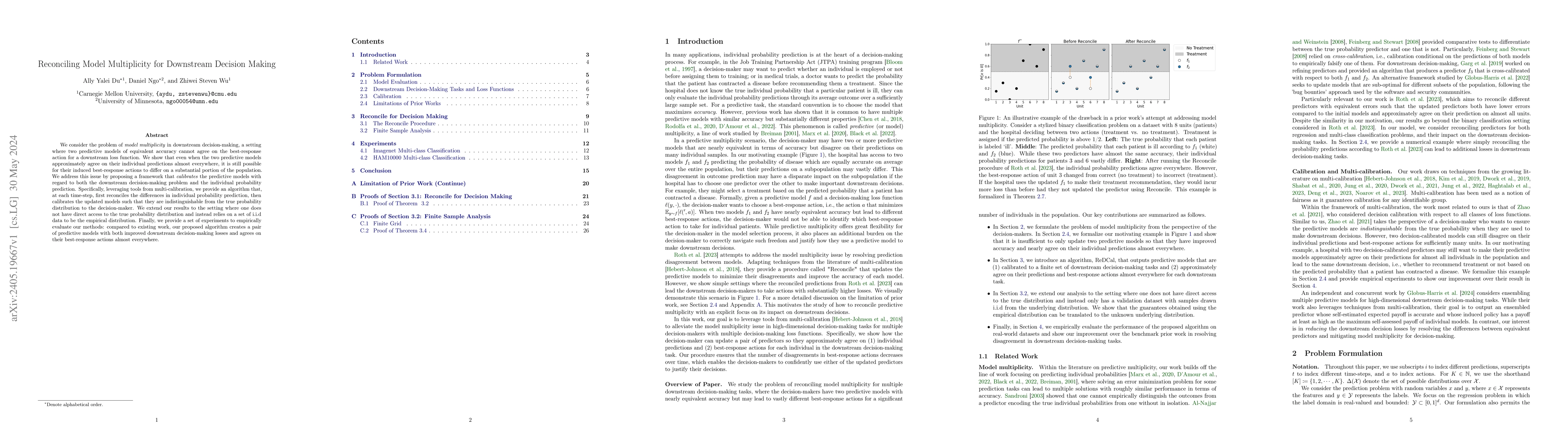 Thumbnail for Reconciling Model Multiplicity for Downstream Decision Making