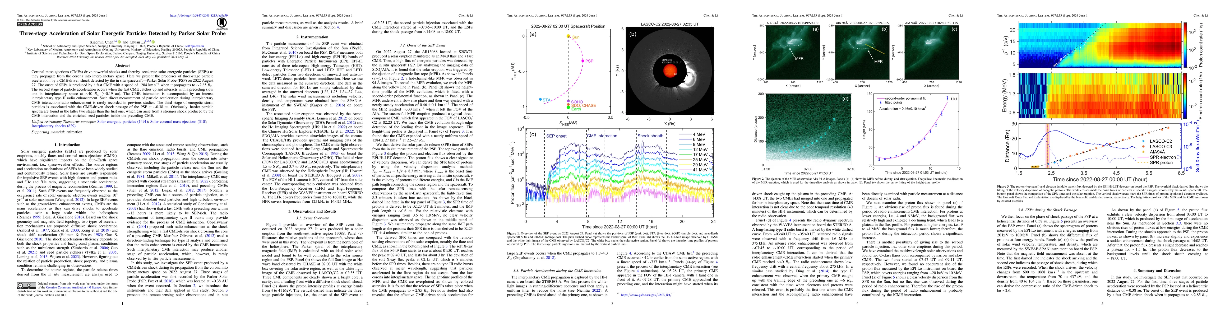 Thumbnail for Three-stage Acceleration of Solar Energetic Particles Detected by Parker
  Solar Probe