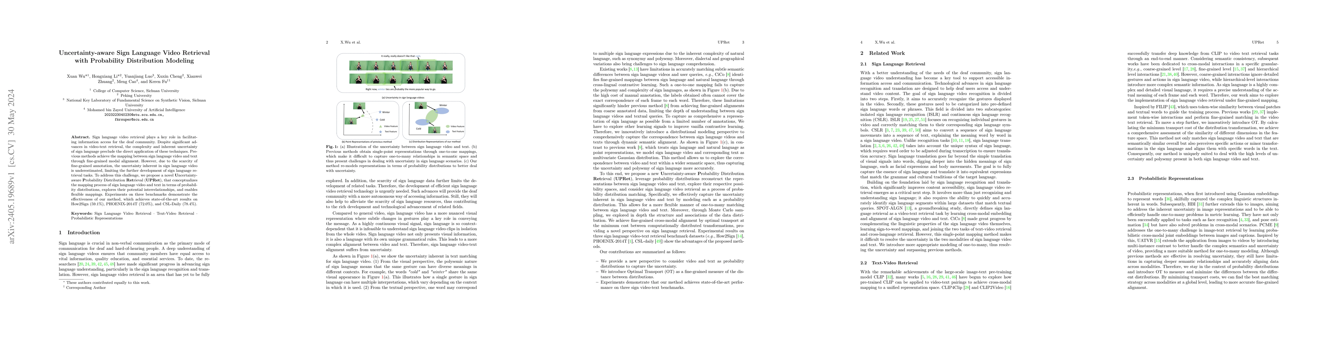Thumbnail for Uncertainty-aware sign language video retrieval with probability
  distribution modeling