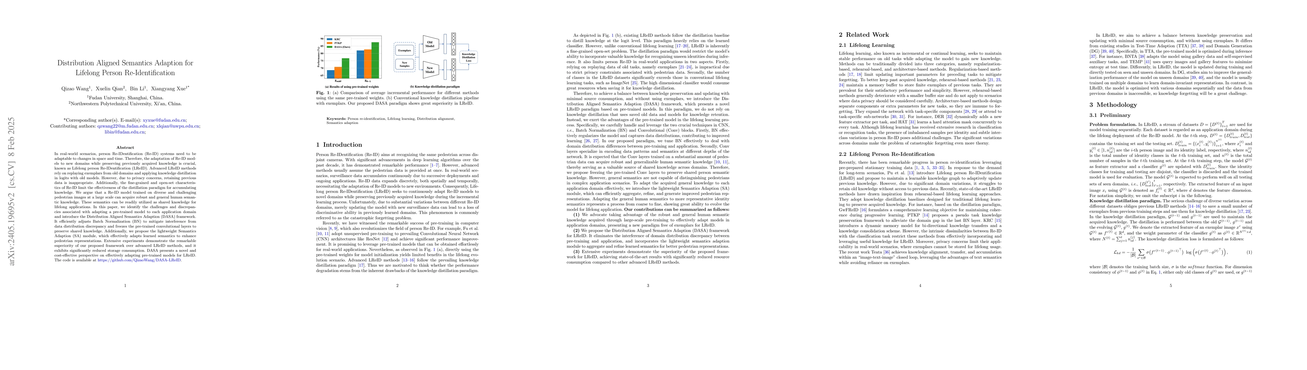 Thumbnail for Distribution Aligned Semantics Adaption for Lifelong Person
  Re-Identification