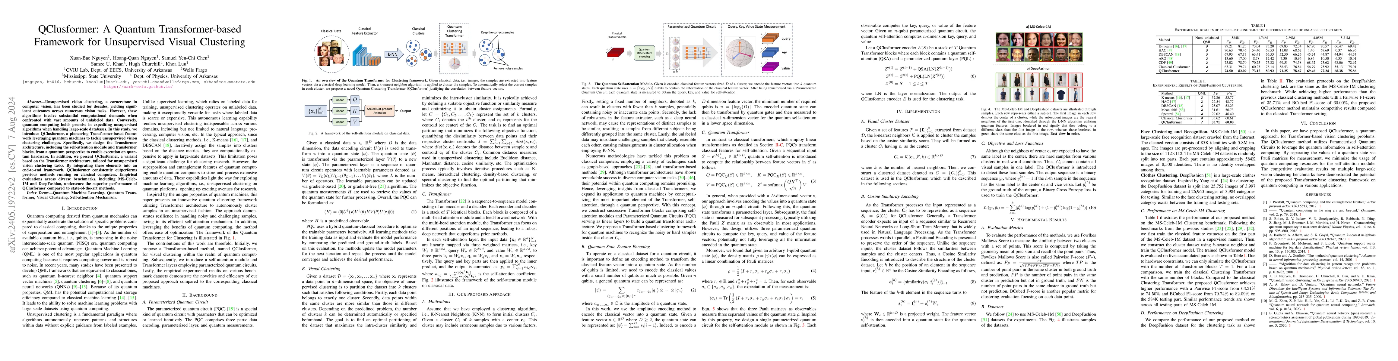 Thumbnail for QClusformer: A Quantum Transformer-based Framework for Unsupervised
  Visual Clustering