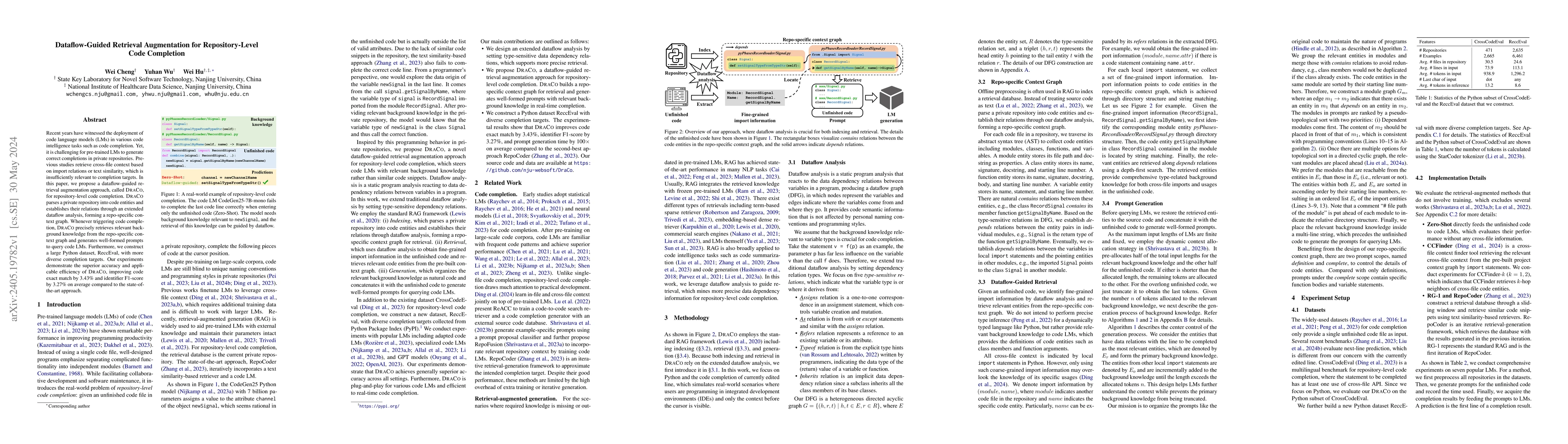 Thumbnail for Dataflow-Guided Retrieval Augmentation for Repository-Level Code
  Completion