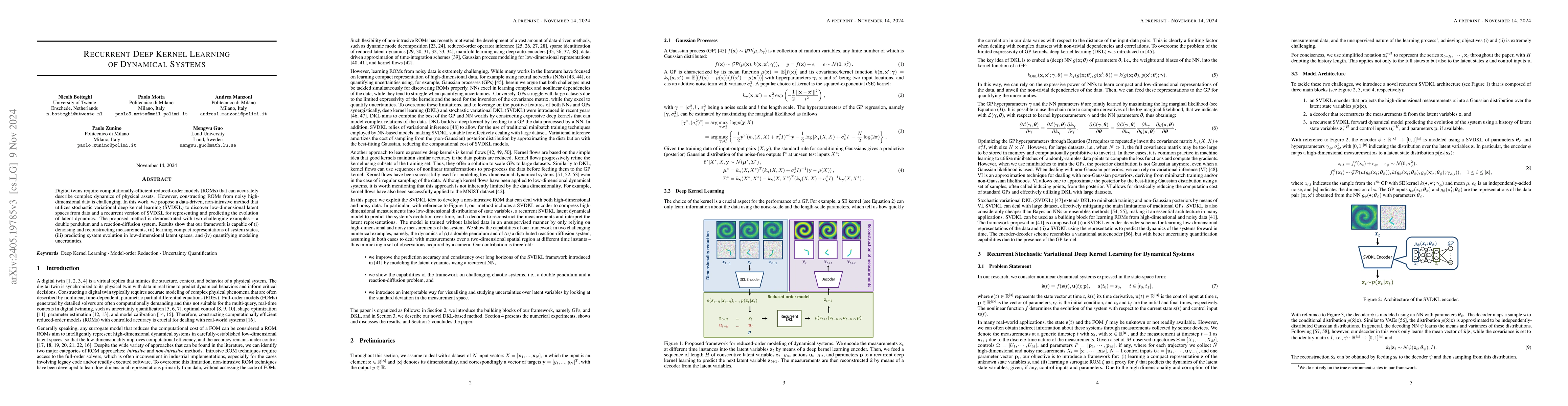 Thumbnail for Recurrent Deep Kernel Learning of Dynamical Systems