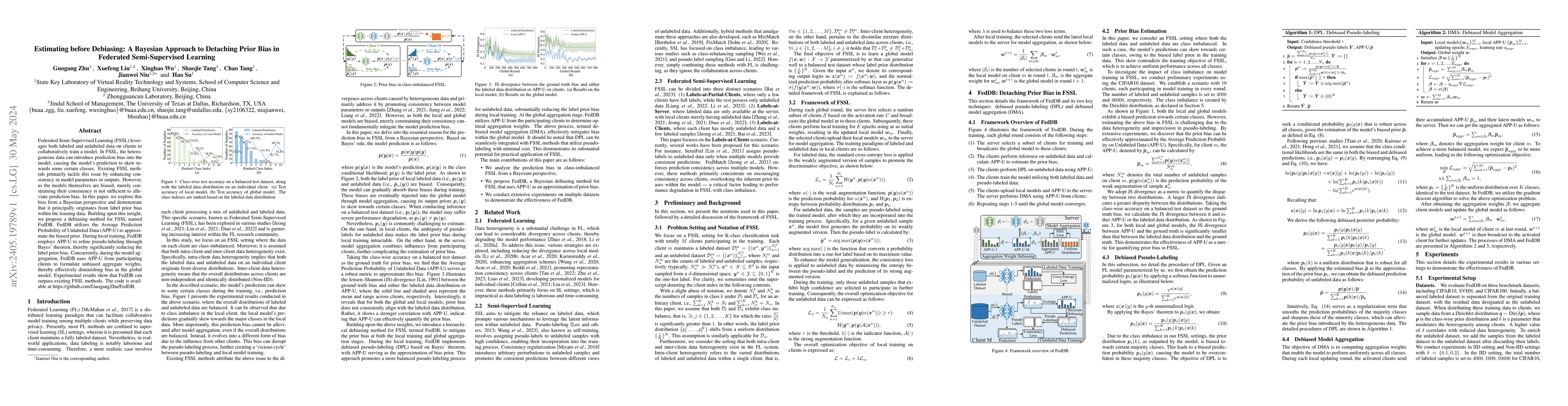 Thumbnail for Estimating before Debiasing: A Bayesian Approach to Detaching Prior Bias
  in Federated Semi-Supervised Learning