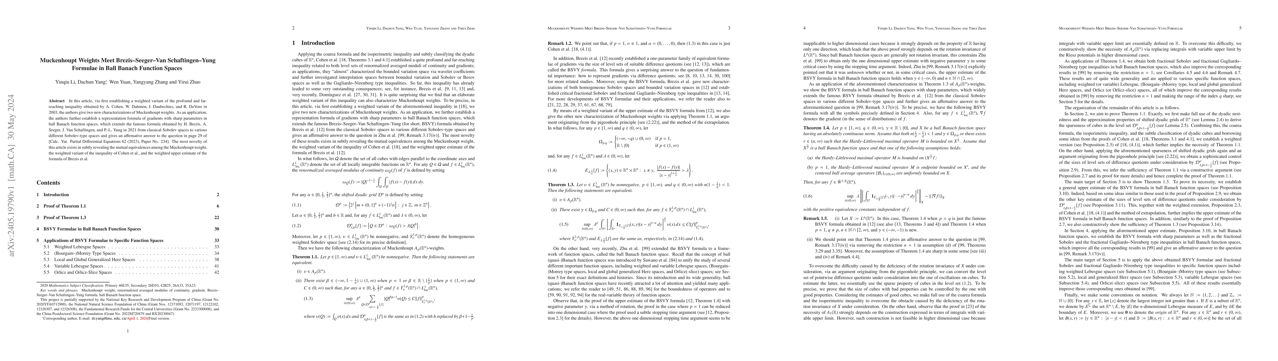 Thumbnail for Muckenhoupt Weights Meet Brezis--Seeger--Van Schaftingen--Yung Formulae
  in Ball Banach Function Spaces