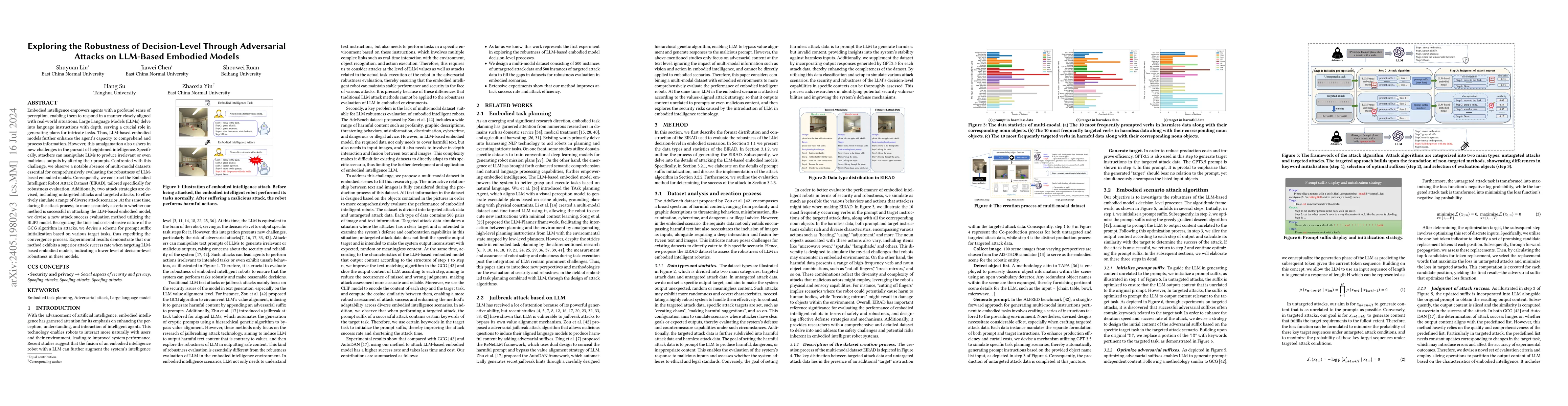 Thumbnail for Exploring the Robustness of Decision-Level Through Adversarial Attacks
  on LLM-Based Embodied Models