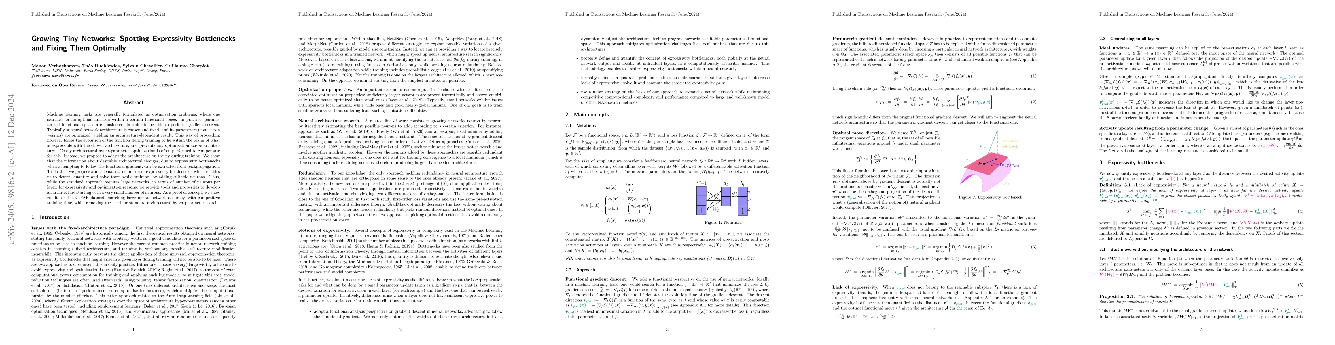 Thumbnail for Growing Tiny Networks: Spotting Expressivity Bottlenecks and Fixing Them
  Optimally