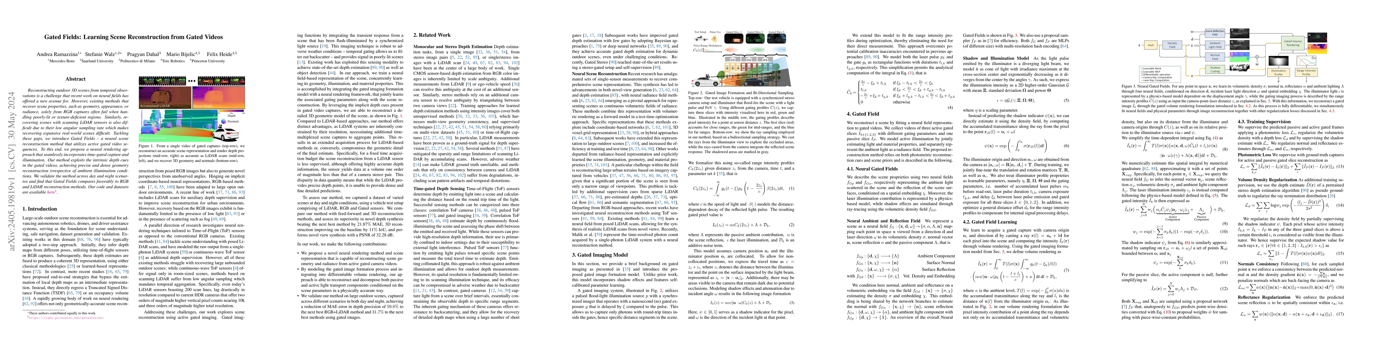 Thumbnail for Gated Fields: Learning Scene Reconstruction from Gated Videos