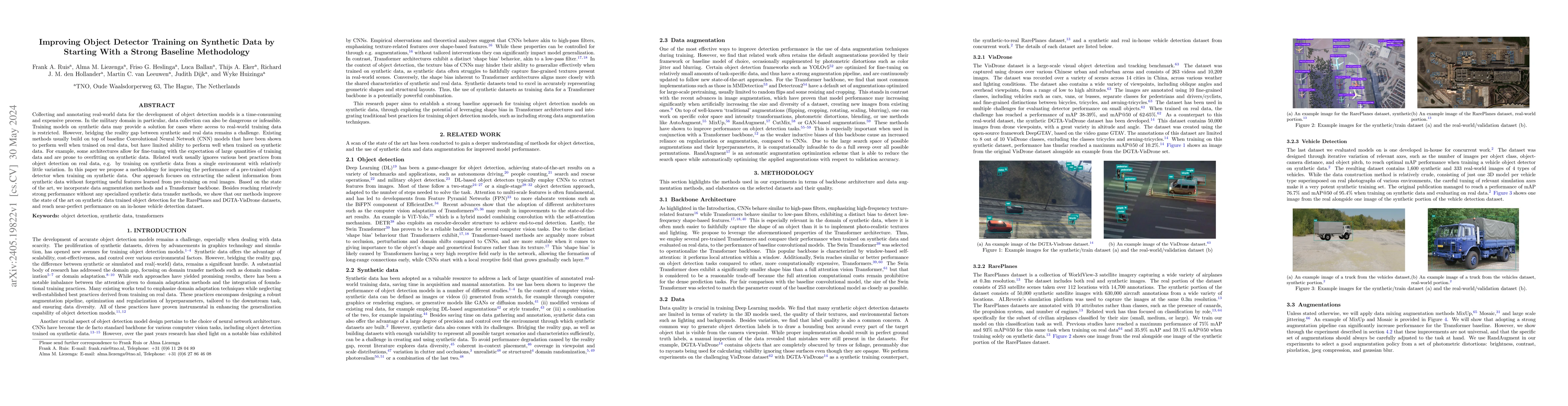 Thumbnail for Improving Object Detector Training on Synthetic Data by Starting With a
  Strong Baseline Methodology
