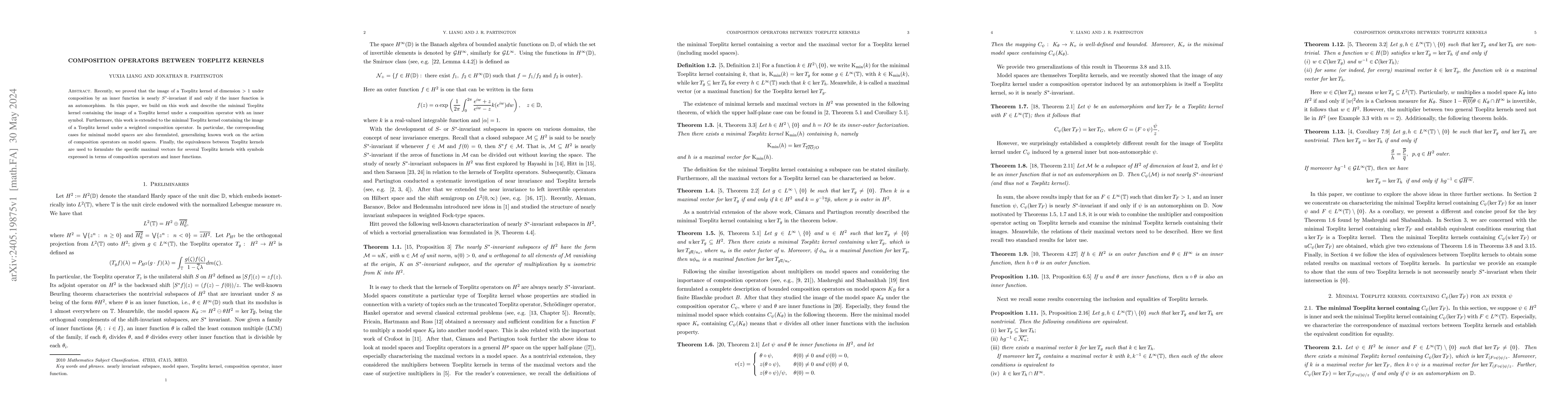 Thumbnail for Composition operators between Toeplitz kernels