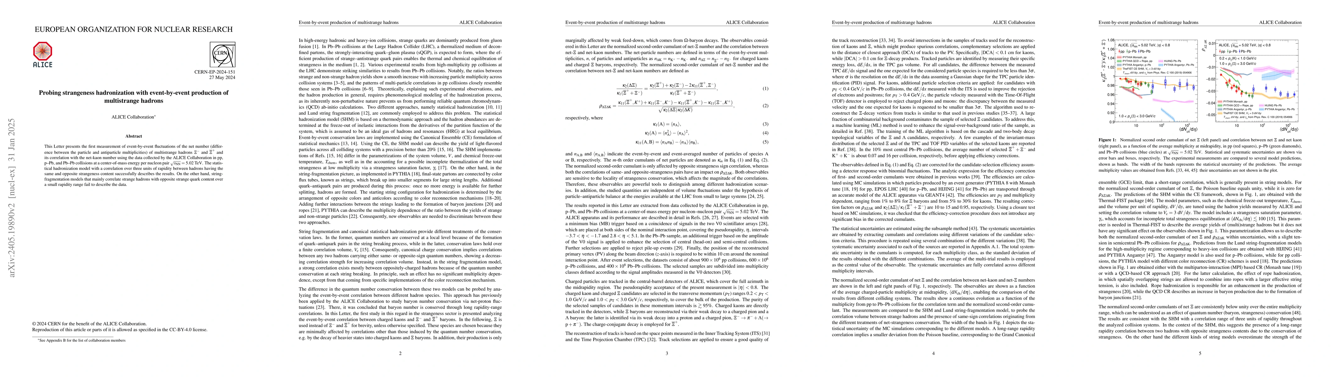Thumbnail for Probing strangeness hadronization with event-by-event production of
  multistrange hadrons