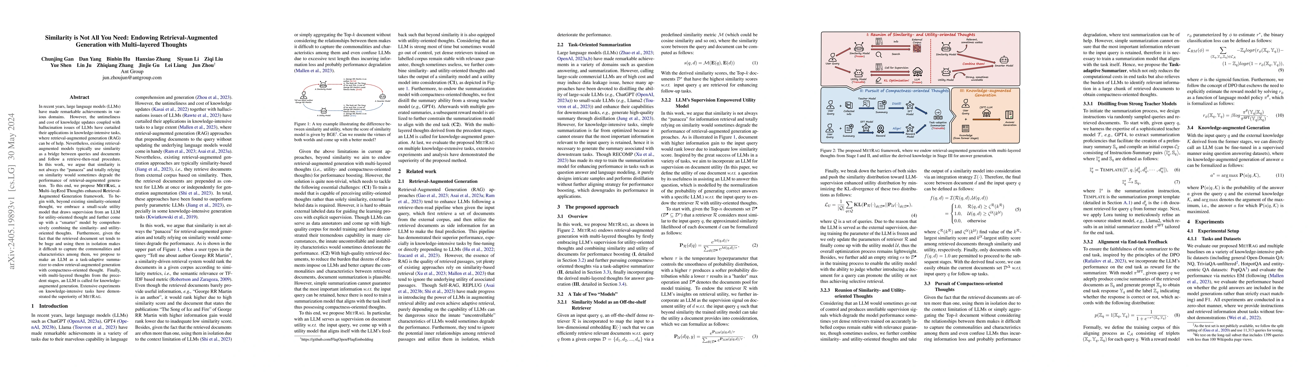 Thumbnail for Similarity is Not All You Need: Endowing Retrieval Augmented Generation
  with Multi Layered Thoughts