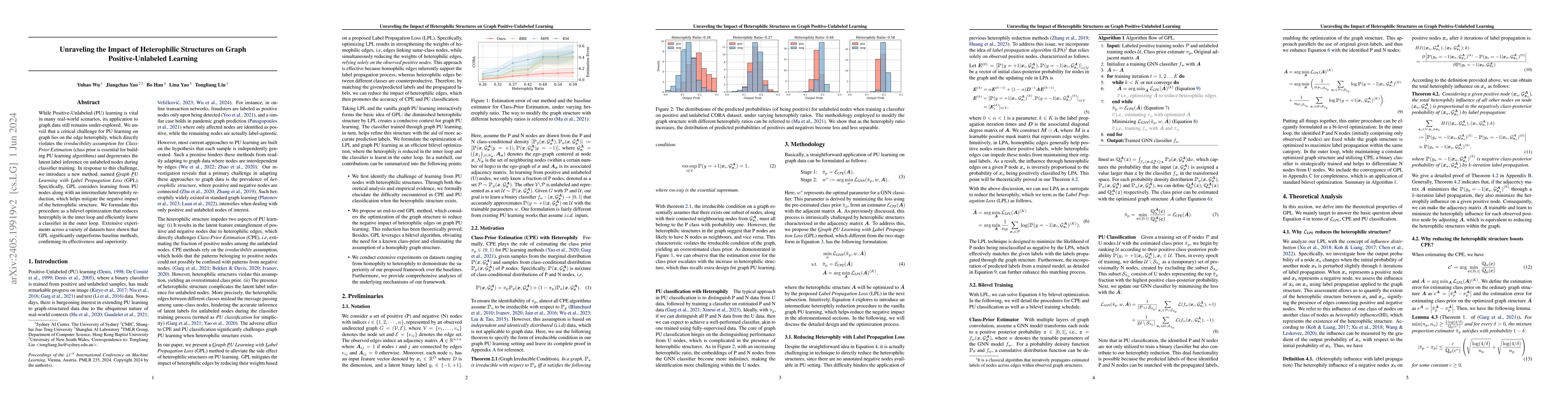 Thumbnail for Unraveling the Impact of Heterophilic Structures on Graph
  Positive-Unlabeled Learning