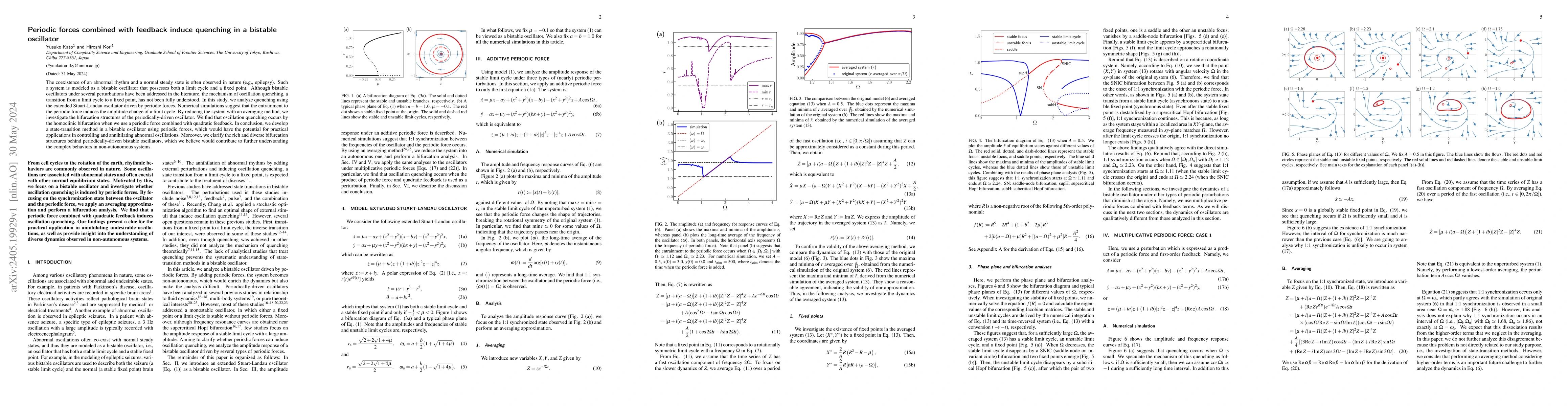Thumbnail for Periodic forces combined with feedback induce quenching in a bistable
  oscillator