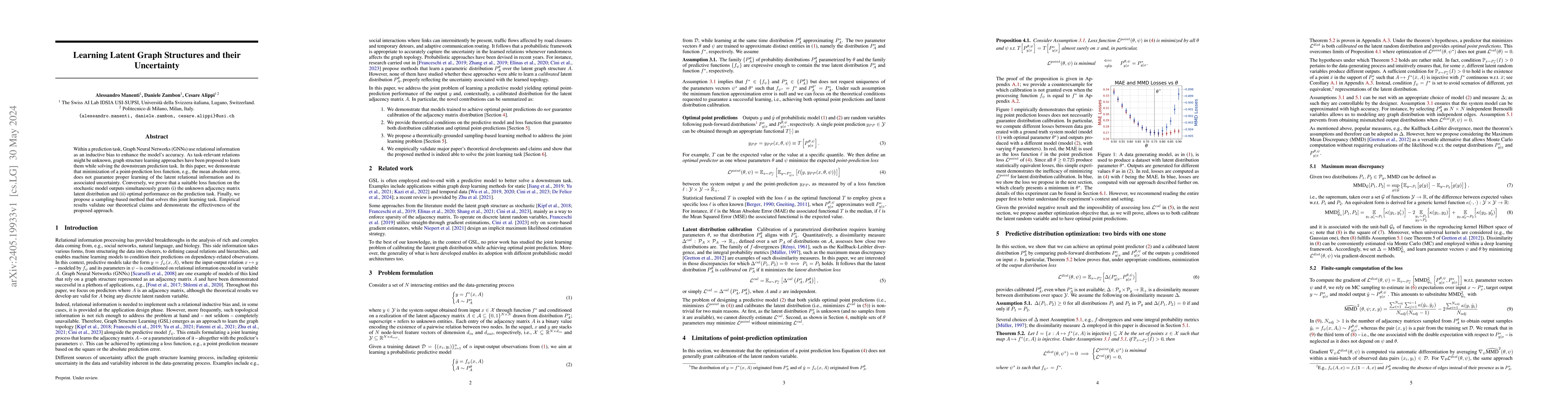 Thumbnail for Learning Latent Graph Structures and their Uncertainty