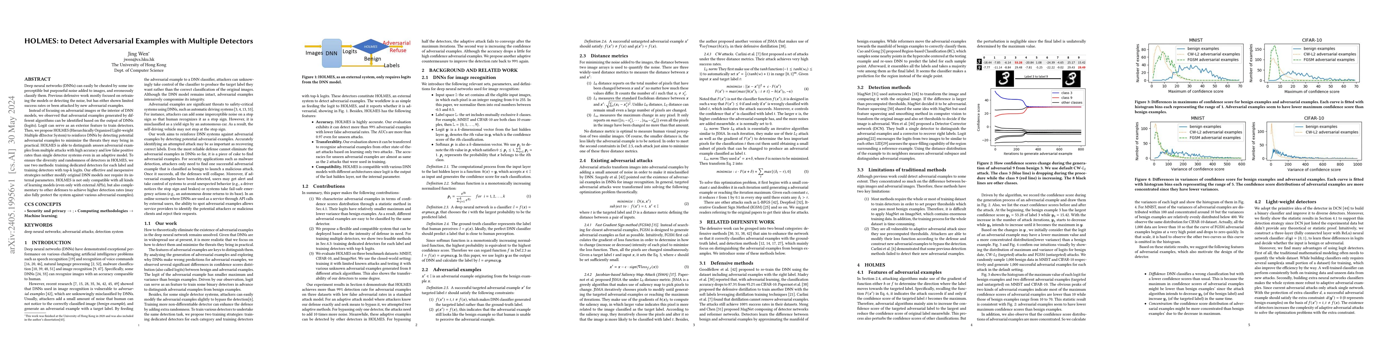 Thumbnail for HOLMES: to Detect Adversarial Examples with Multiple Detectors