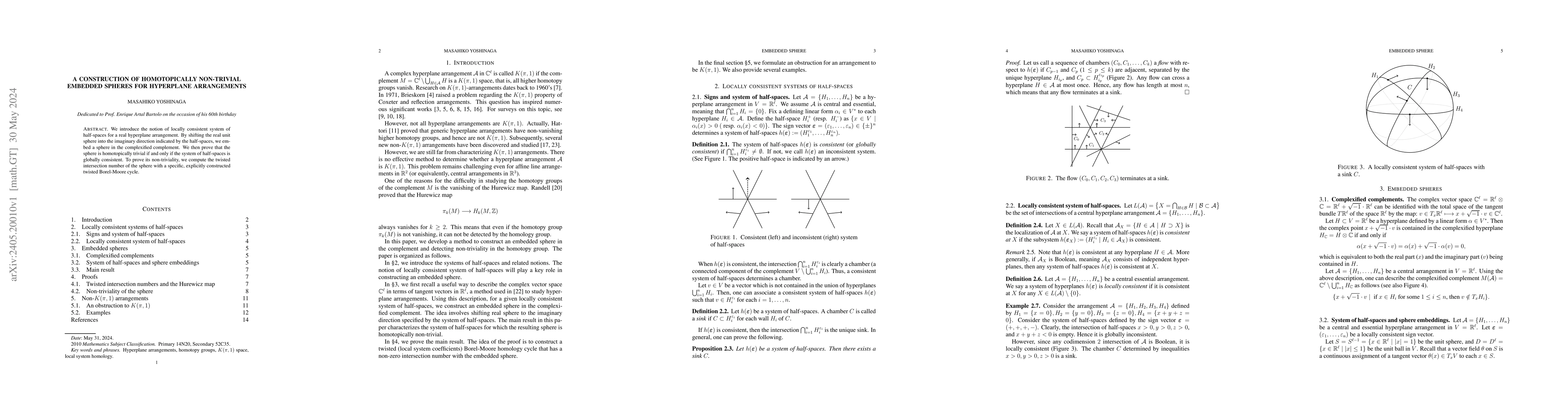 Thumbnail for A construction of homotopically non-trivial embedded spheres for
  hyperplane arrangements