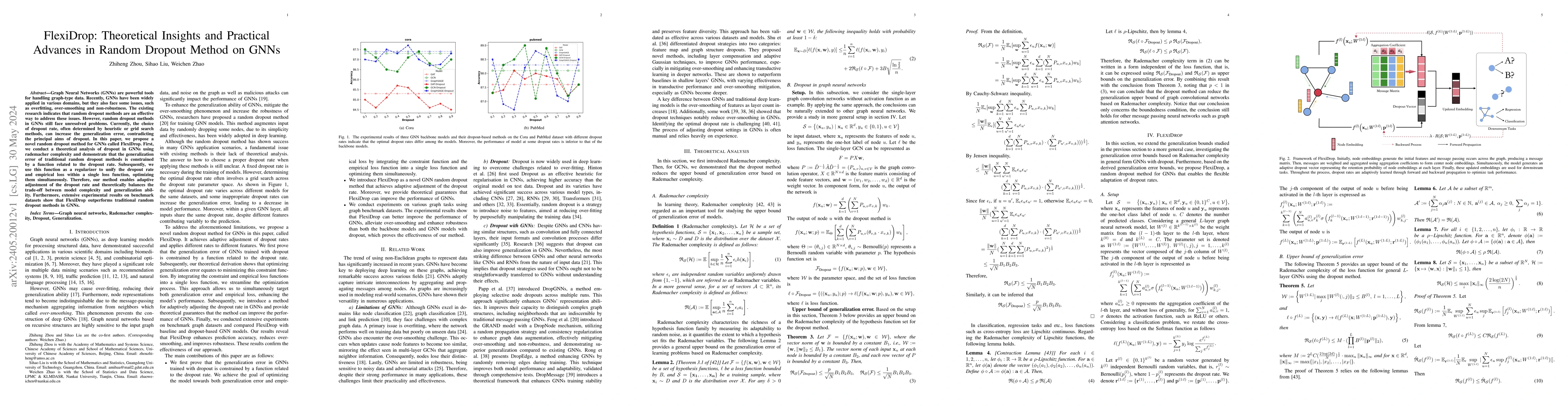 Thumbnail for FlexiDrop: Theoretical Insights and Practical Advances in Random Dropout
  Method on GNNs
