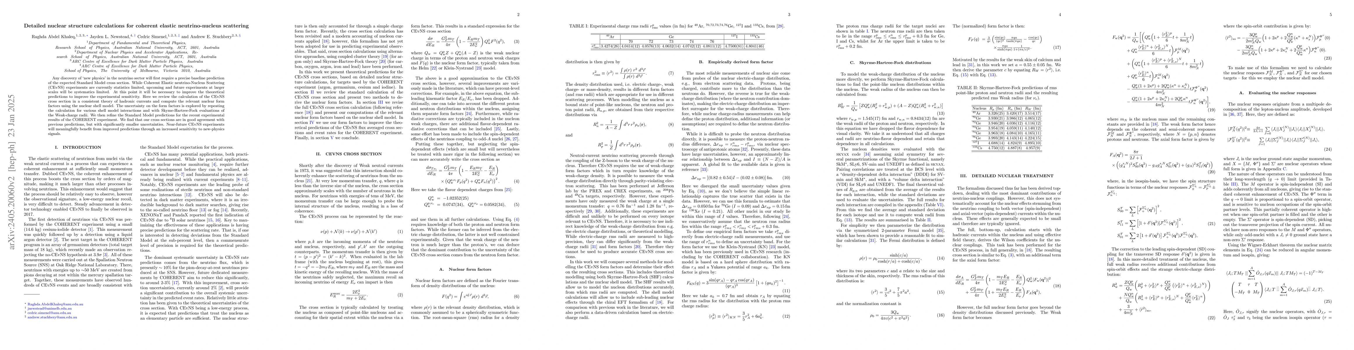Thumbnail for Detailed nuclear structure calculations for coherent elastic
  neutrino-nucleus scattering