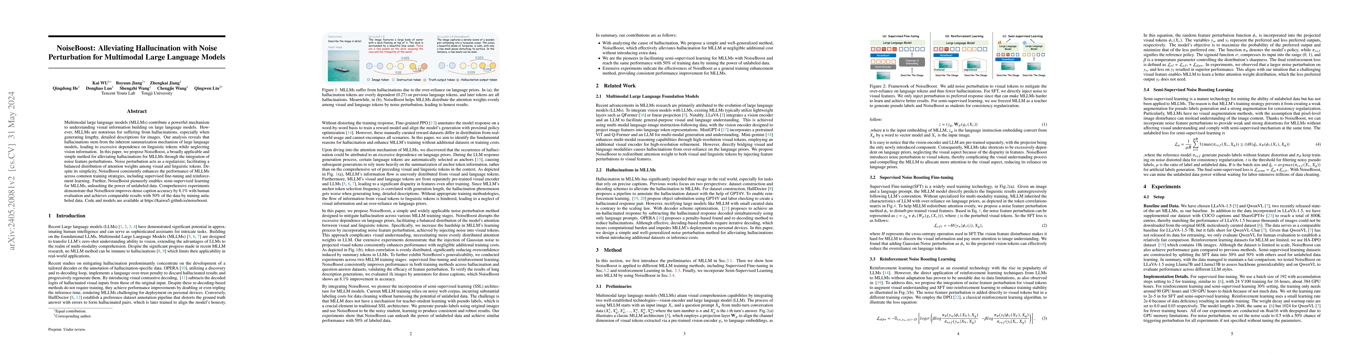 Thumbnail for NoiseBoost: Alleviating Hallucination with Noise Perturbation for
  Multimodal Large Language Models