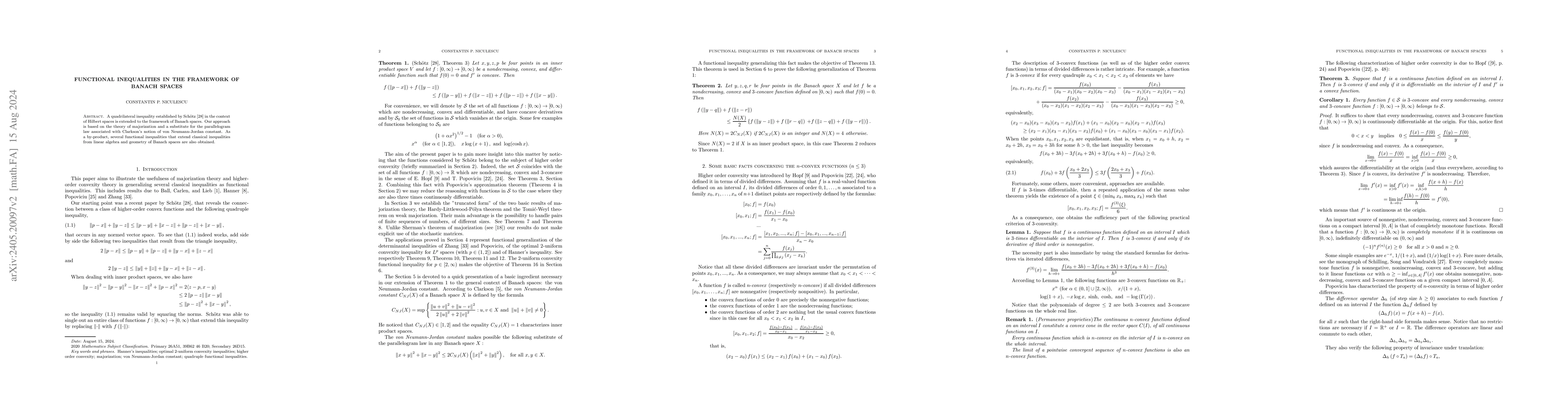 Thumbnail for Functional inequalities in the framework of Banach spaces