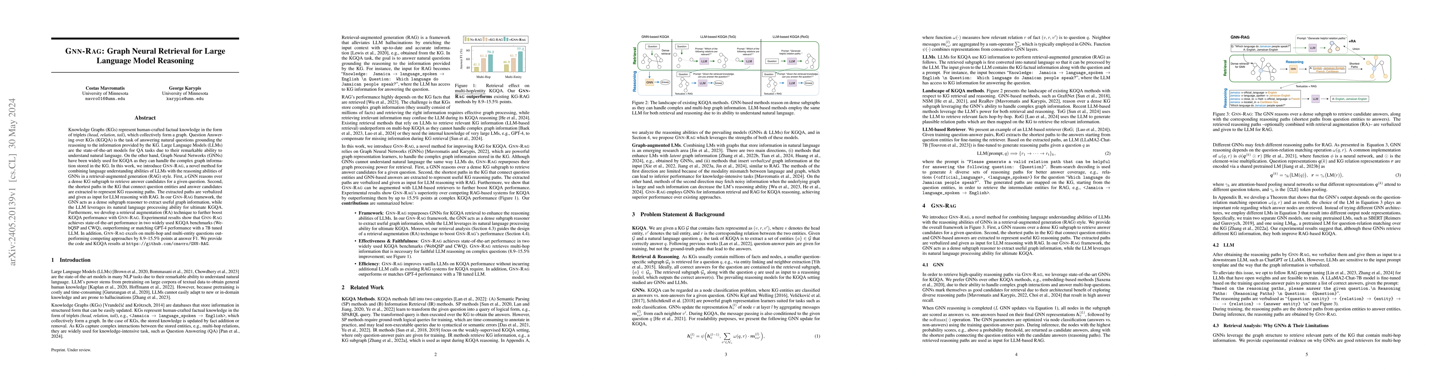 Thumbnail for GNN-RAG: Graph Neural Retrieval for Large Language Model Reasoning