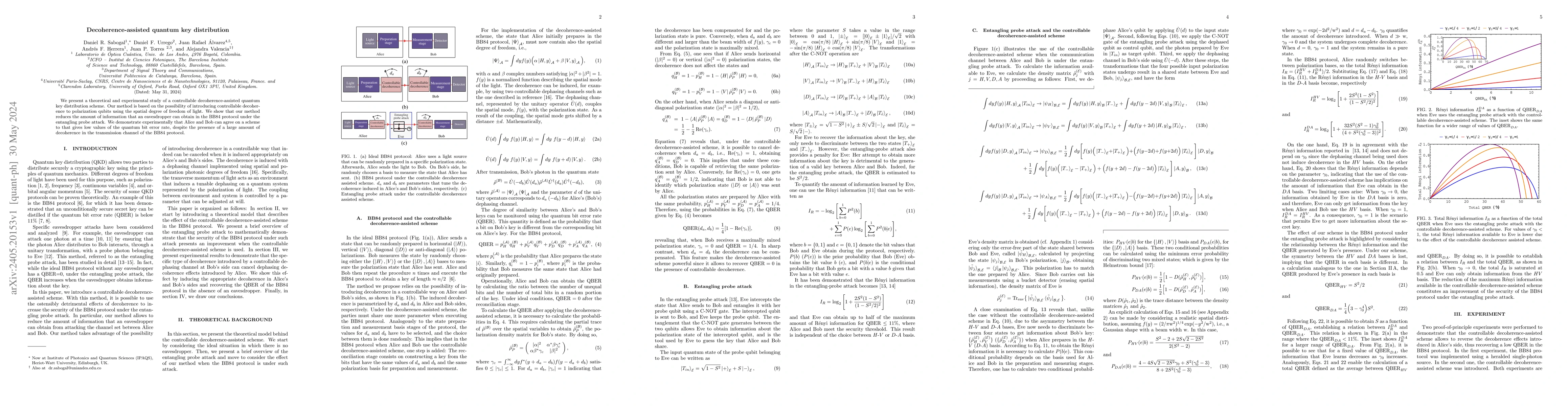 Thumbnail for Decoherence-assisted quantum key distribution