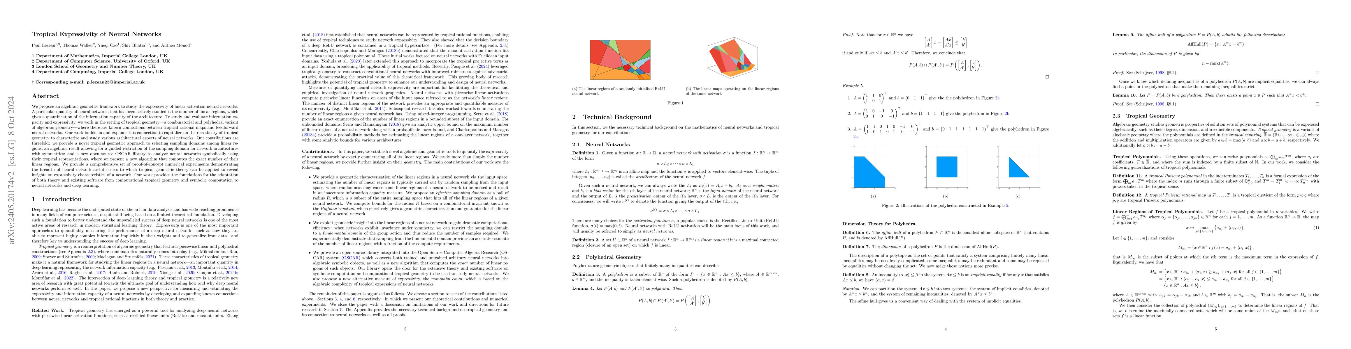 Thumbnail for Tropical Expressivity of Neural Networks