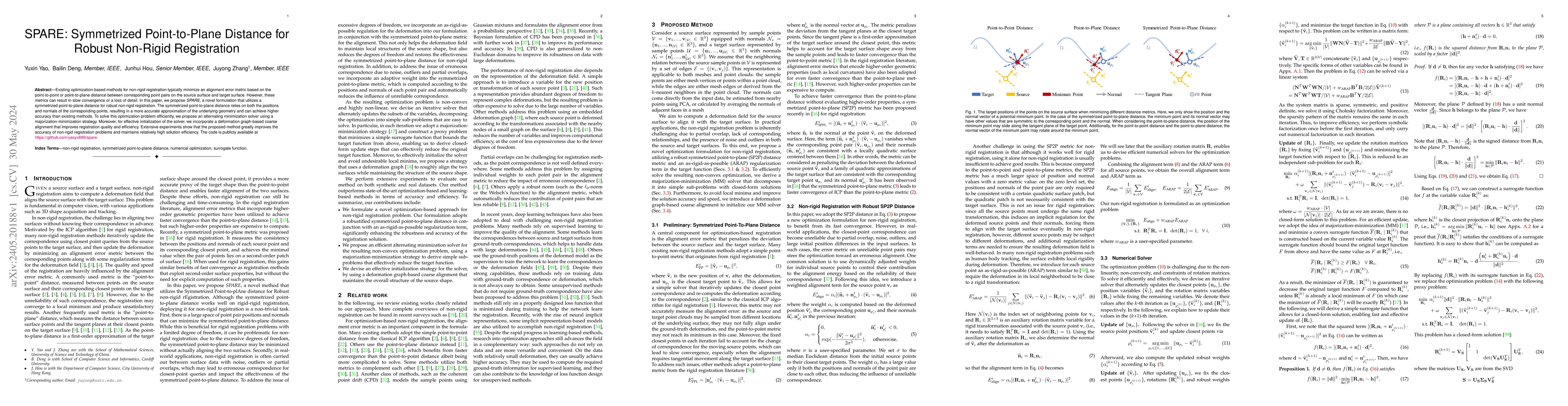 Thumbnail for SPARE: Symmetrized Point-to-Plane Distance for Robust Non-Rigid
  Registration