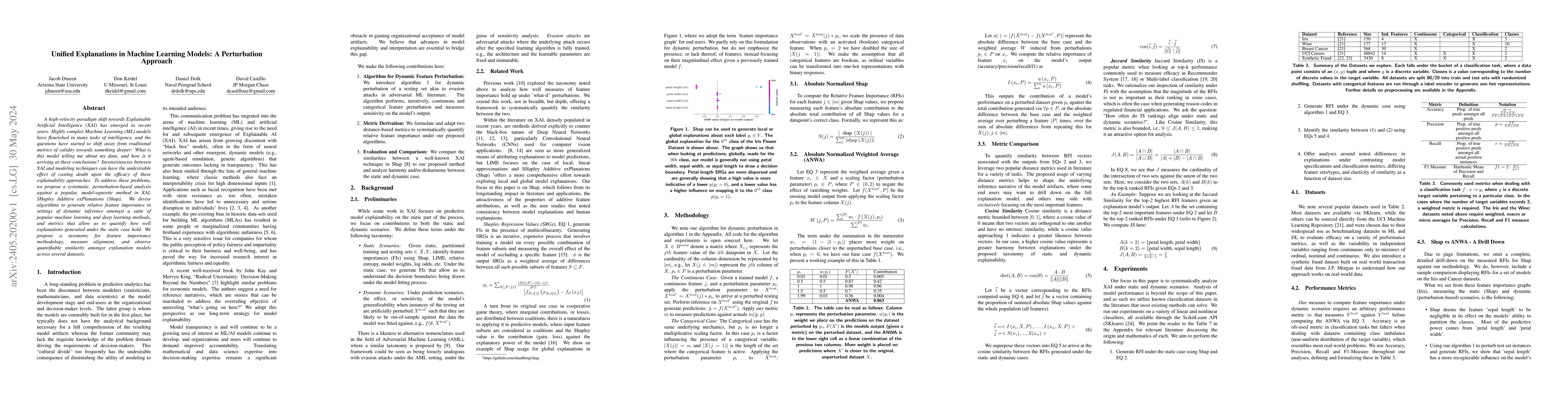 Thumbnail for Unified Explanations in Machine Learning Models: A Perturbation Approach