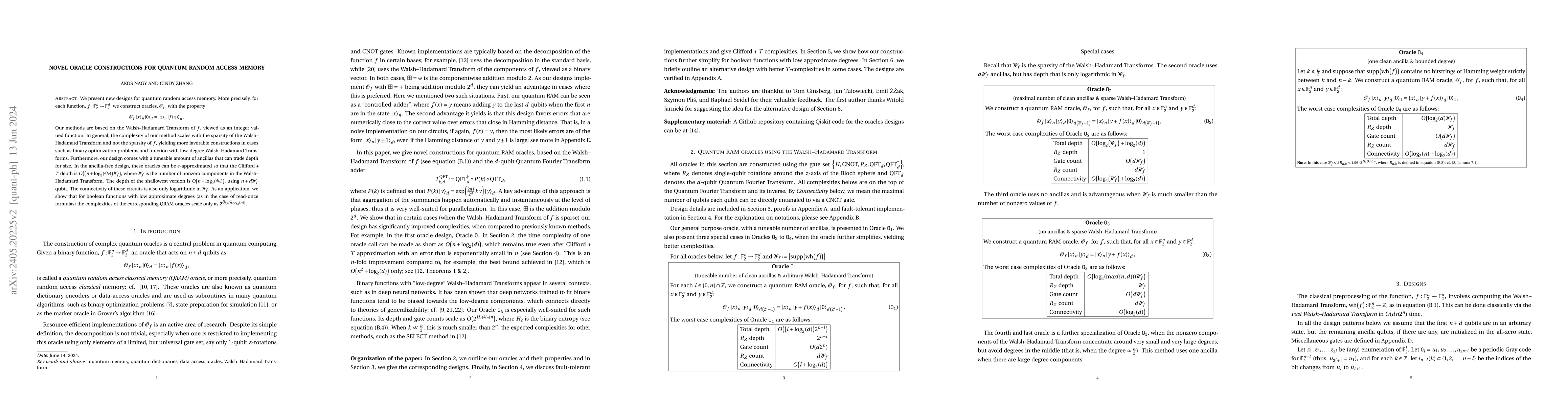 Thumbnail for Novel oracle constructions for quantum random access memory