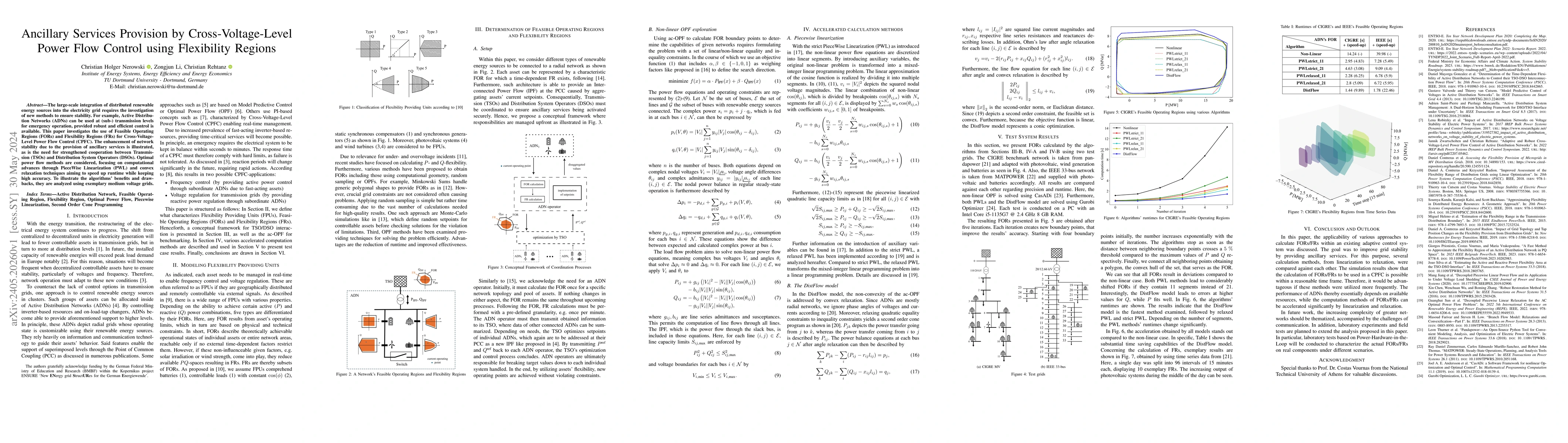 Thumbnail for Ancillary Services Provision by Cross-Voltage-Level Power Flow Control
  using Flexibility Regions