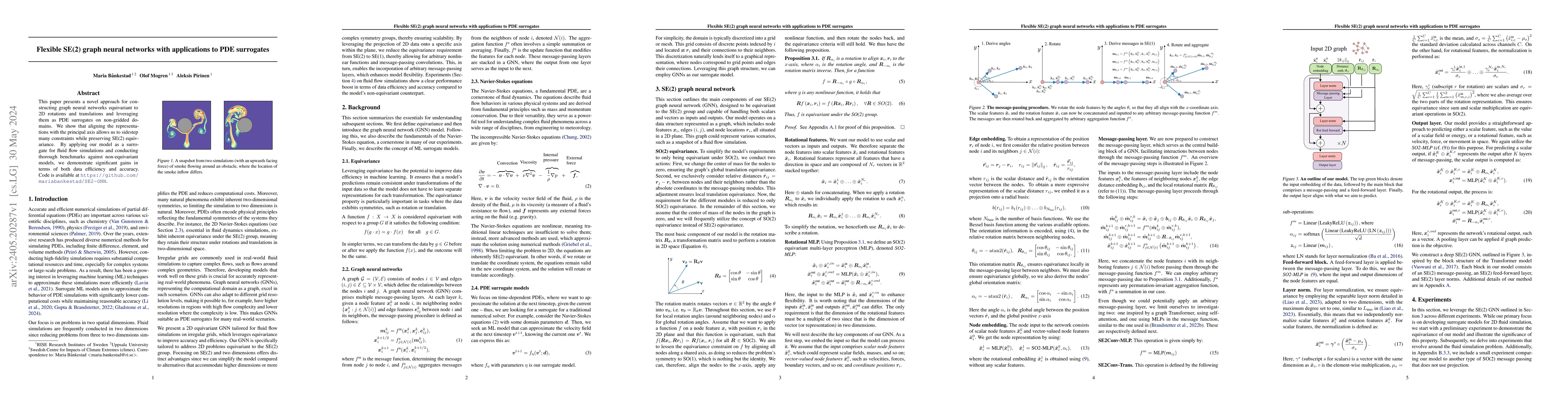 Thumbnail for Flexible SE(2) graph neural networks with applications to PDE surrogates