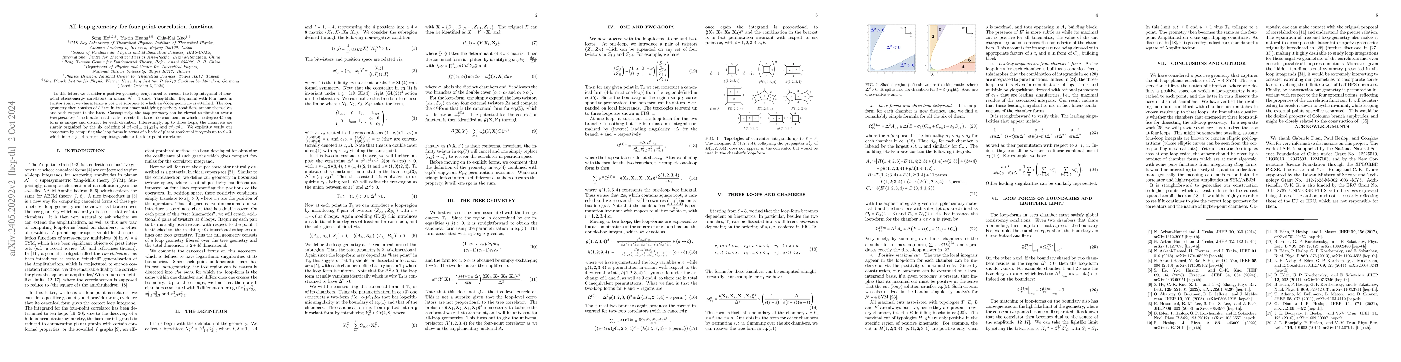 Thumbnail for All-Loop Geometry for Four-Point Correlation Function