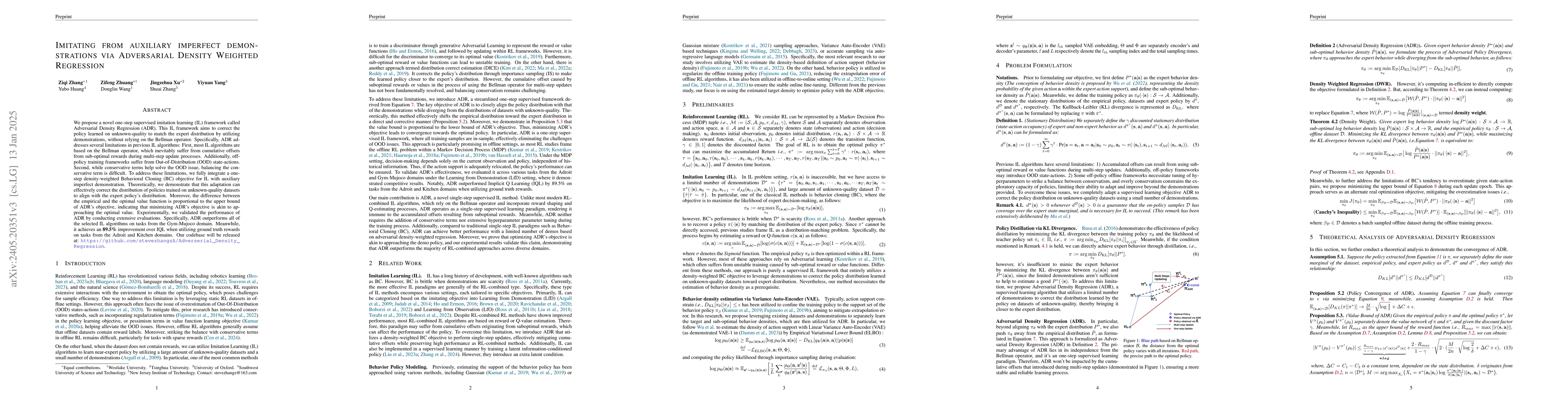 Thumbnail for ADR-BC: Adversarial Density Weighted Regression Behavior Cloning