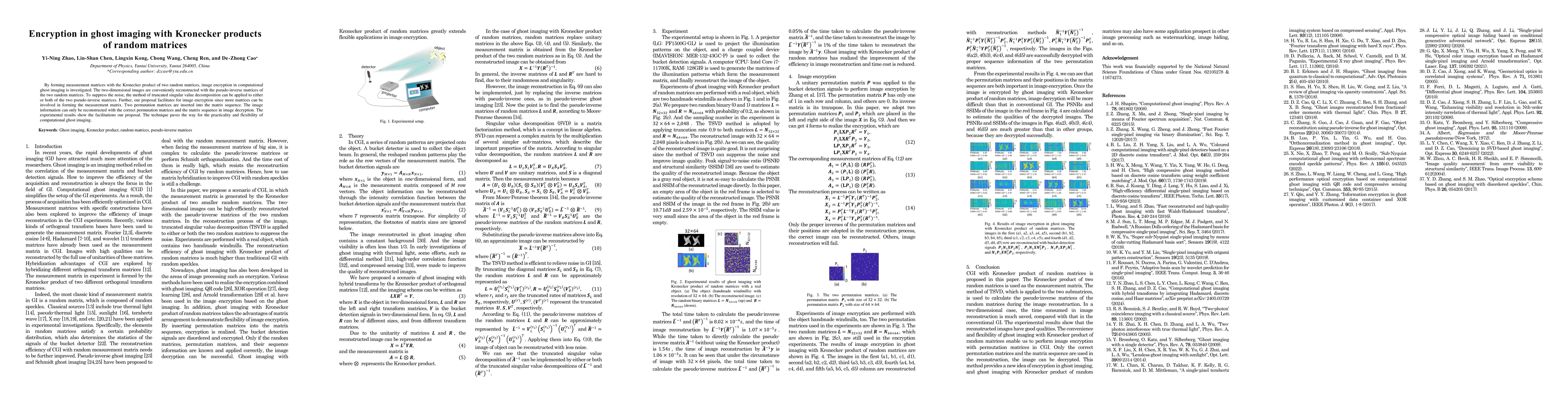 Thumbnail for Encryption in ghost imaging with Kronecker products of random matrices