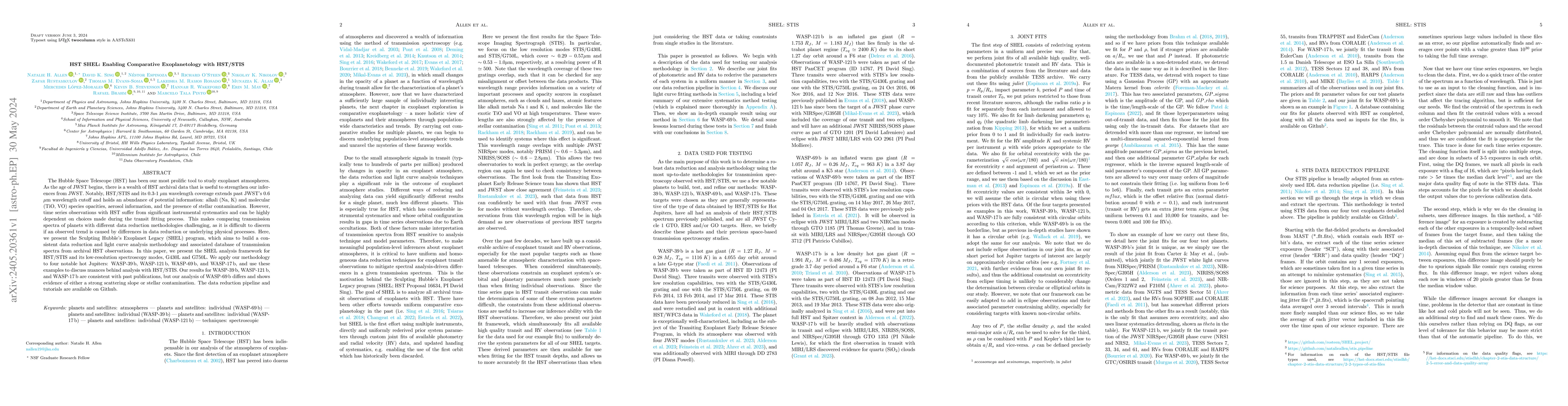 Thumbnail for HST SHEL: Enabling Comparative Exoplanetology with HST/STIS