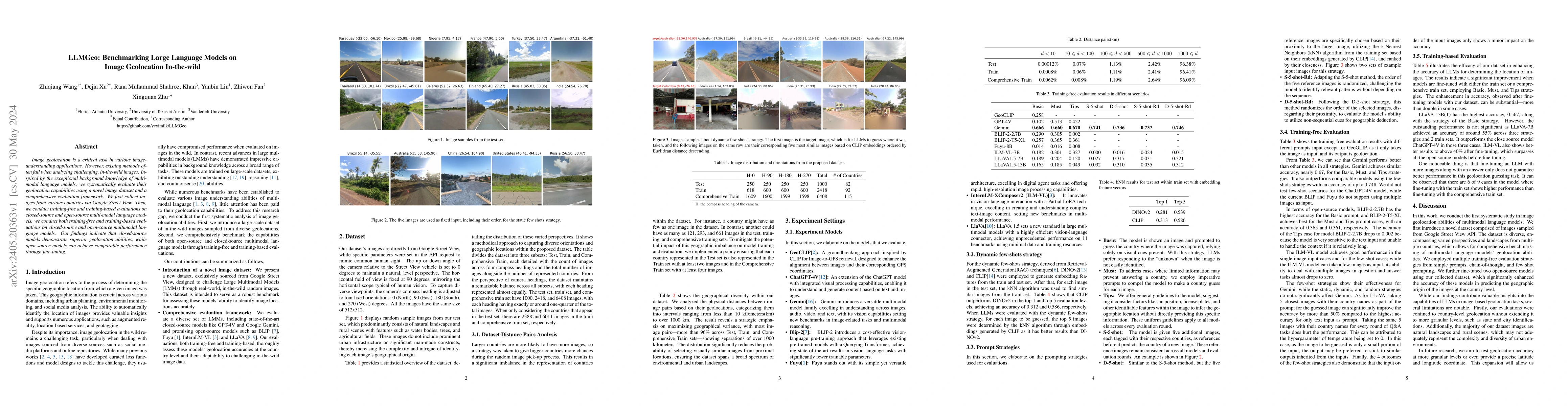 Thumbnail for LLMGeo: Benchmarking Large Language Models on Image Geolocation
  In-the-wild