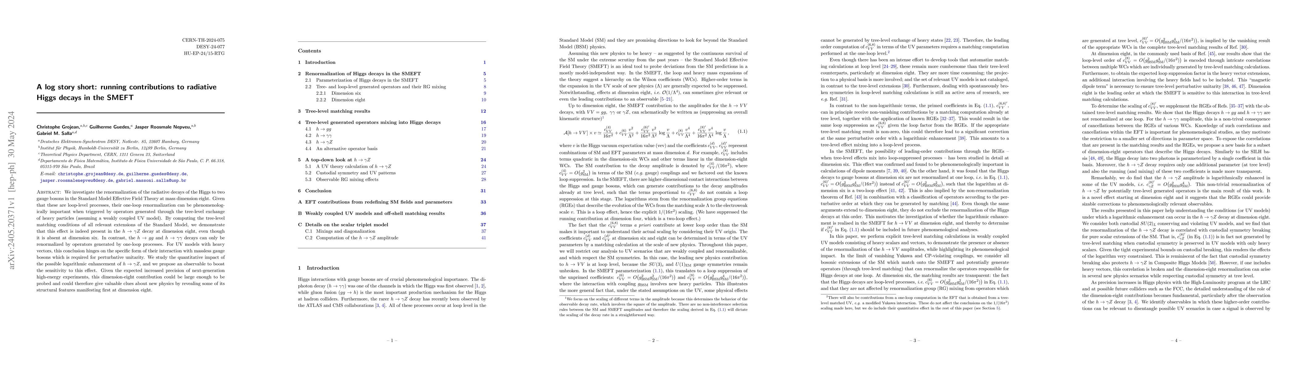 Thumbnail for A log story short: running contributions to radiative Higgs decays in
  the SMEFT