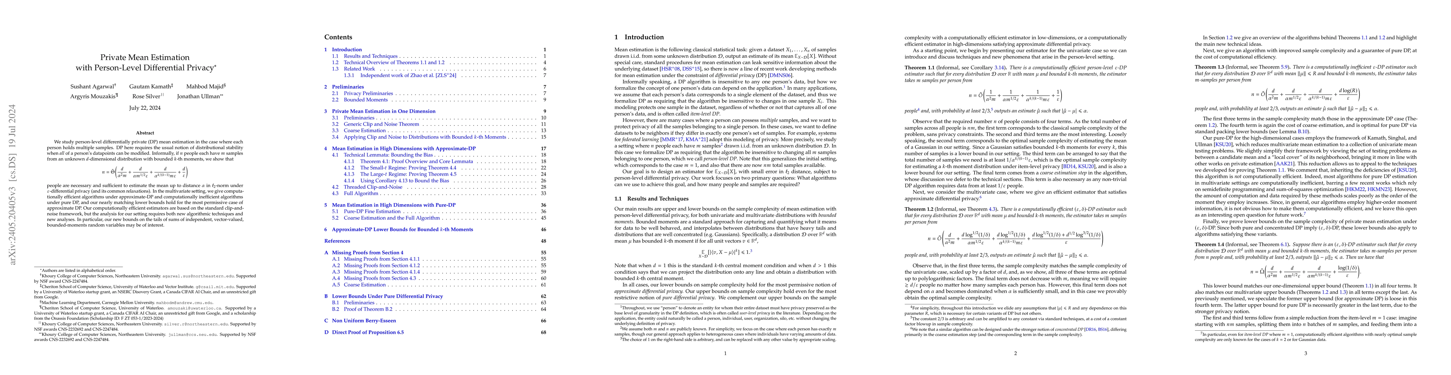 Thumbnail for Private Mean Estimation with Person-Level Differential Privacy