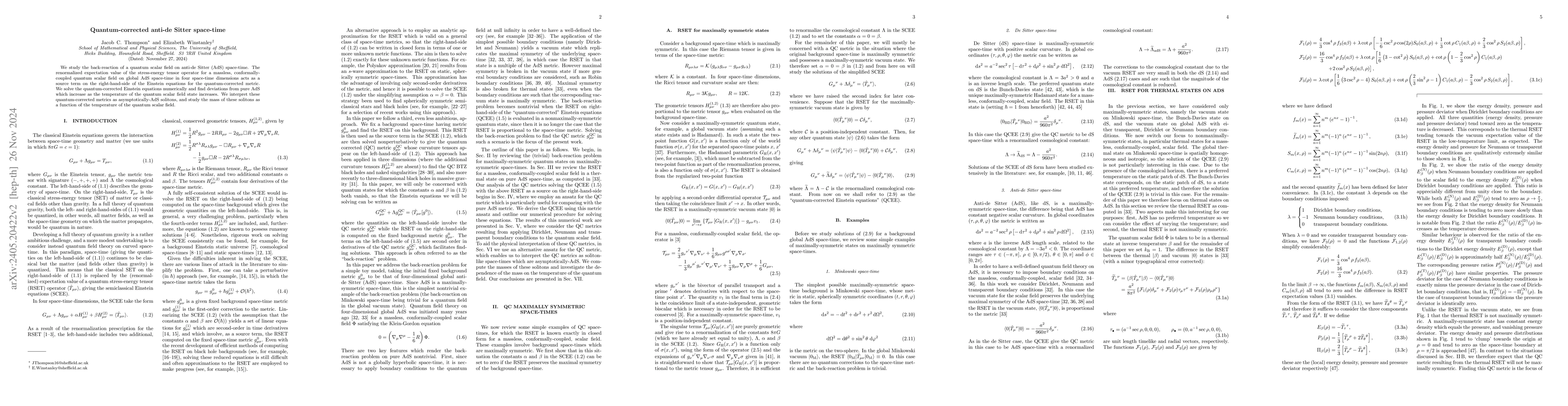 Thumbnail for Quantum-corrected anti-de Sitter space-time
