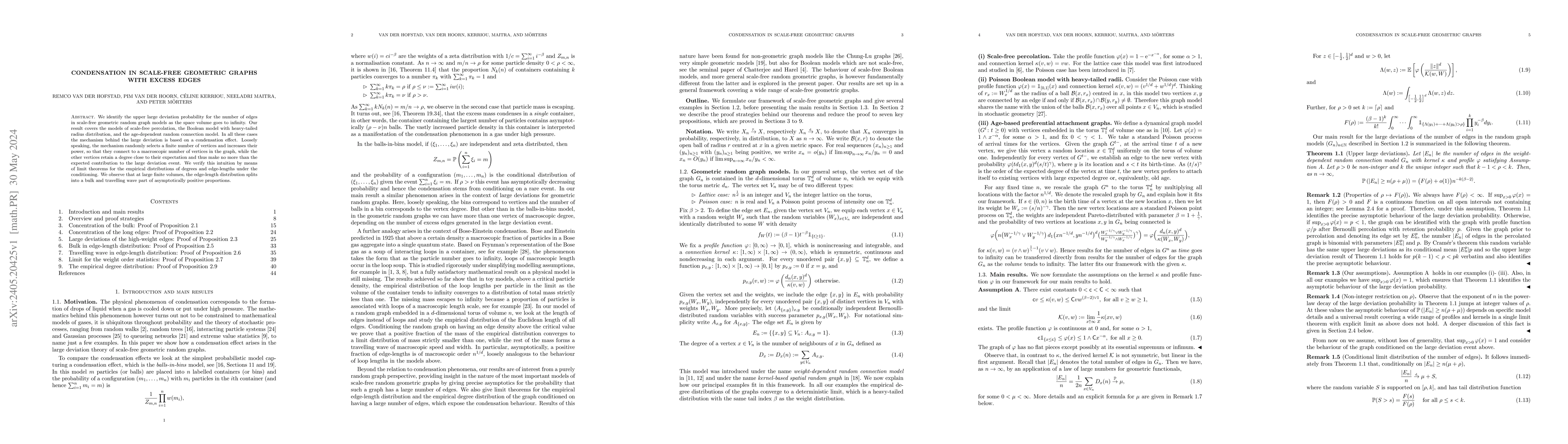 Thumbnail for Condensation in scale-free geometric graphs with excess edges
