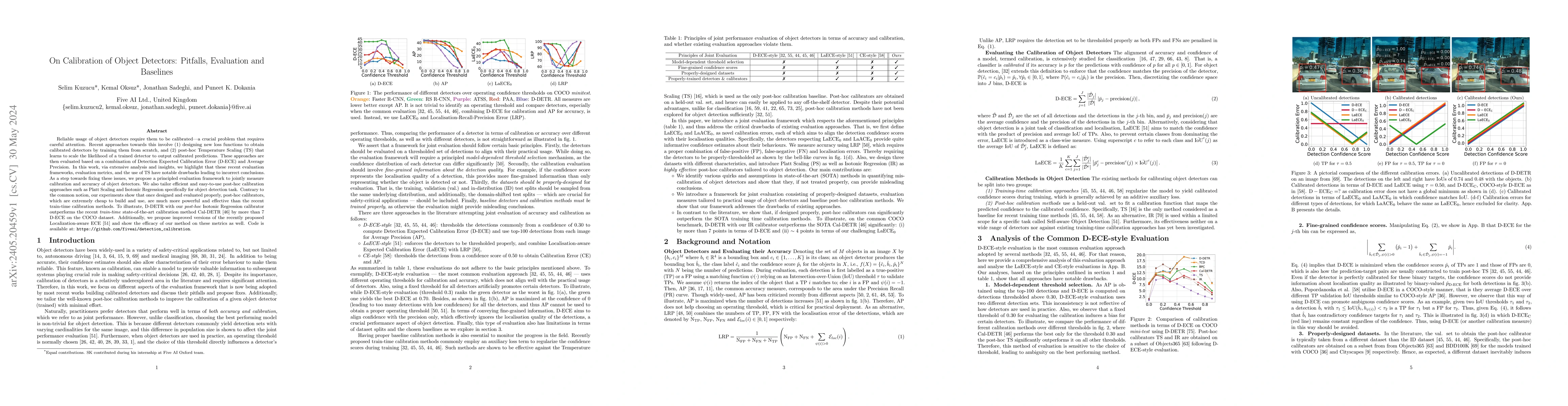 Thumbnail for On Calibration of Object Detectors: Pitfalls, Evaluation and Baselines
