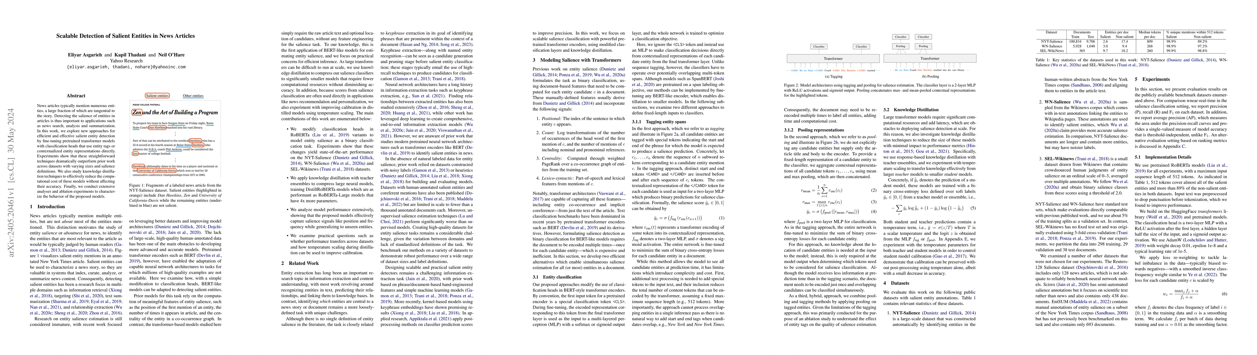 Thumbnail for Scalable Detection of Salient Entities in News Articles