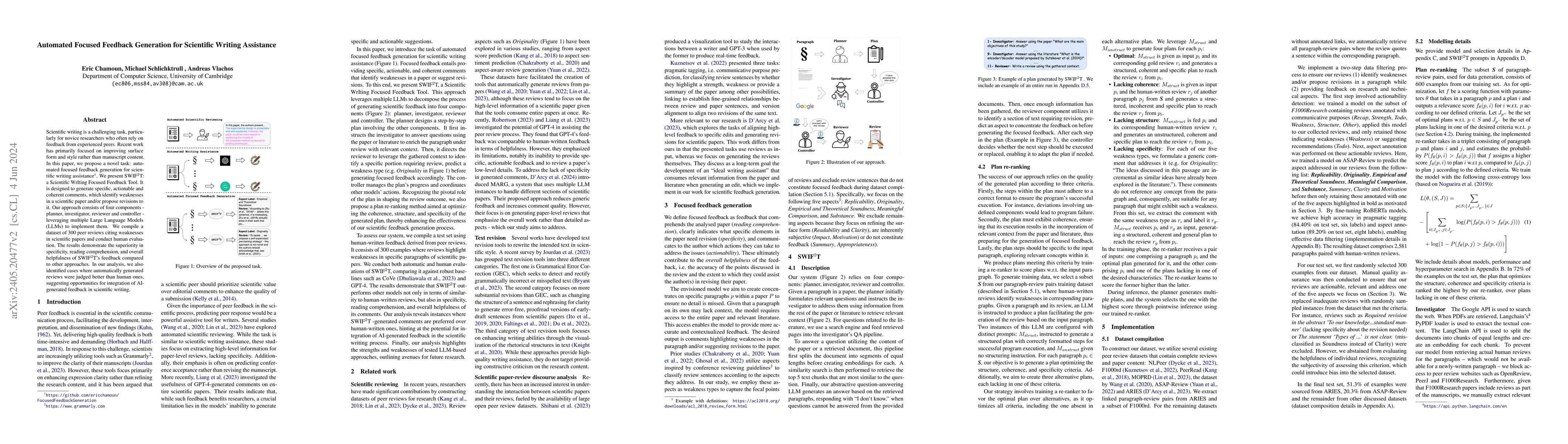 Thumbnail for Automated Focused Feedback Generation for Scientific Writing Assistance
