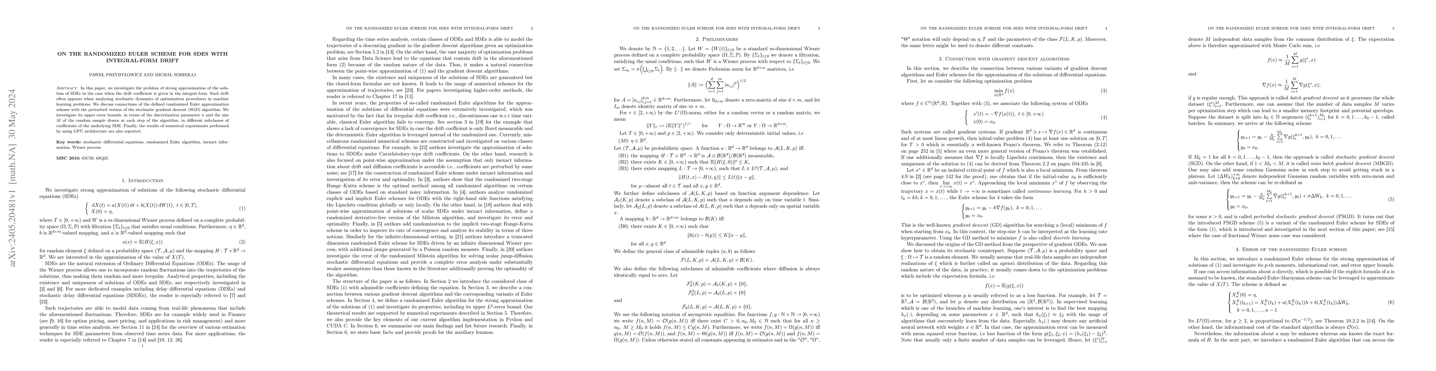 Thumbnail for On the randomized Euler scheme for SDEs with integral-form drift