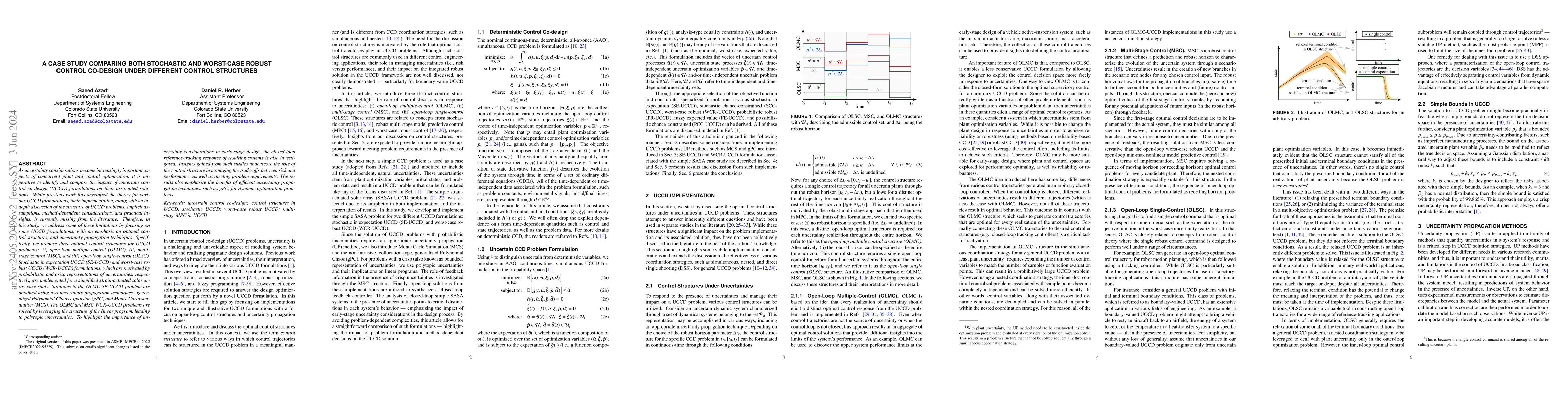 Thumbnail for A case study comparing both stochastic and worst-case robust control
  co-design under different control structures