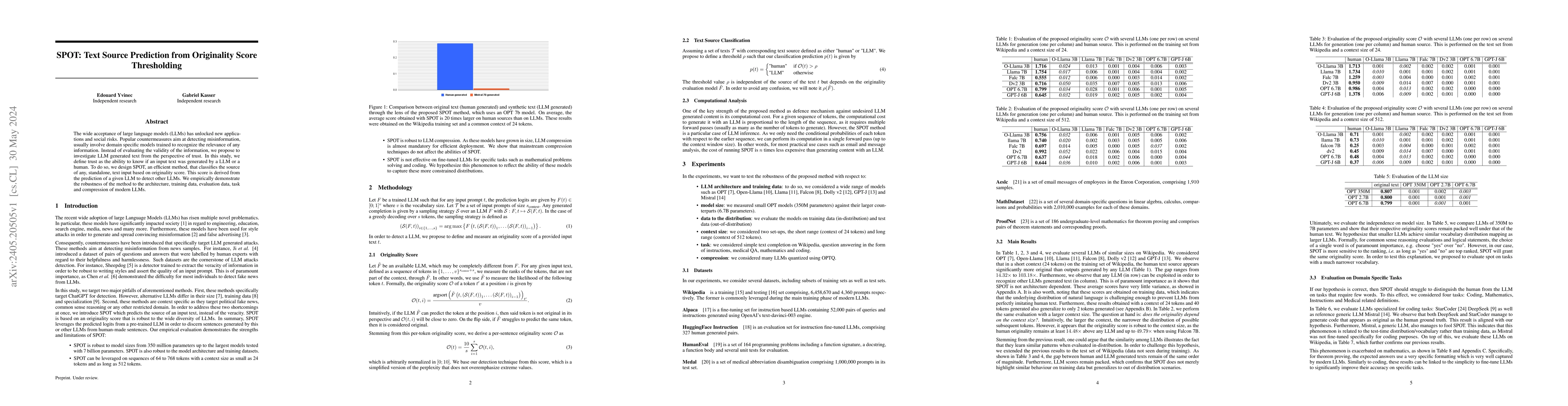 Thumbnail for SPOT: Text Source Prediction from Originality Score Thresholding