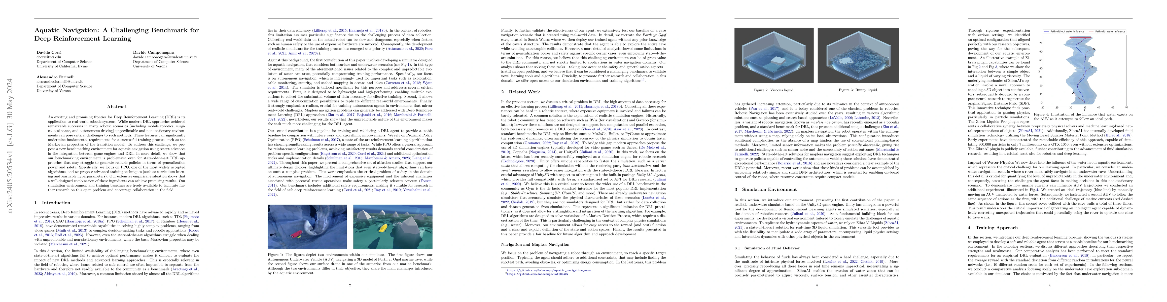 Thumbnail for Aquatic Navigation: A Challenging Benchmark for Deep Reinforcement
  Learning